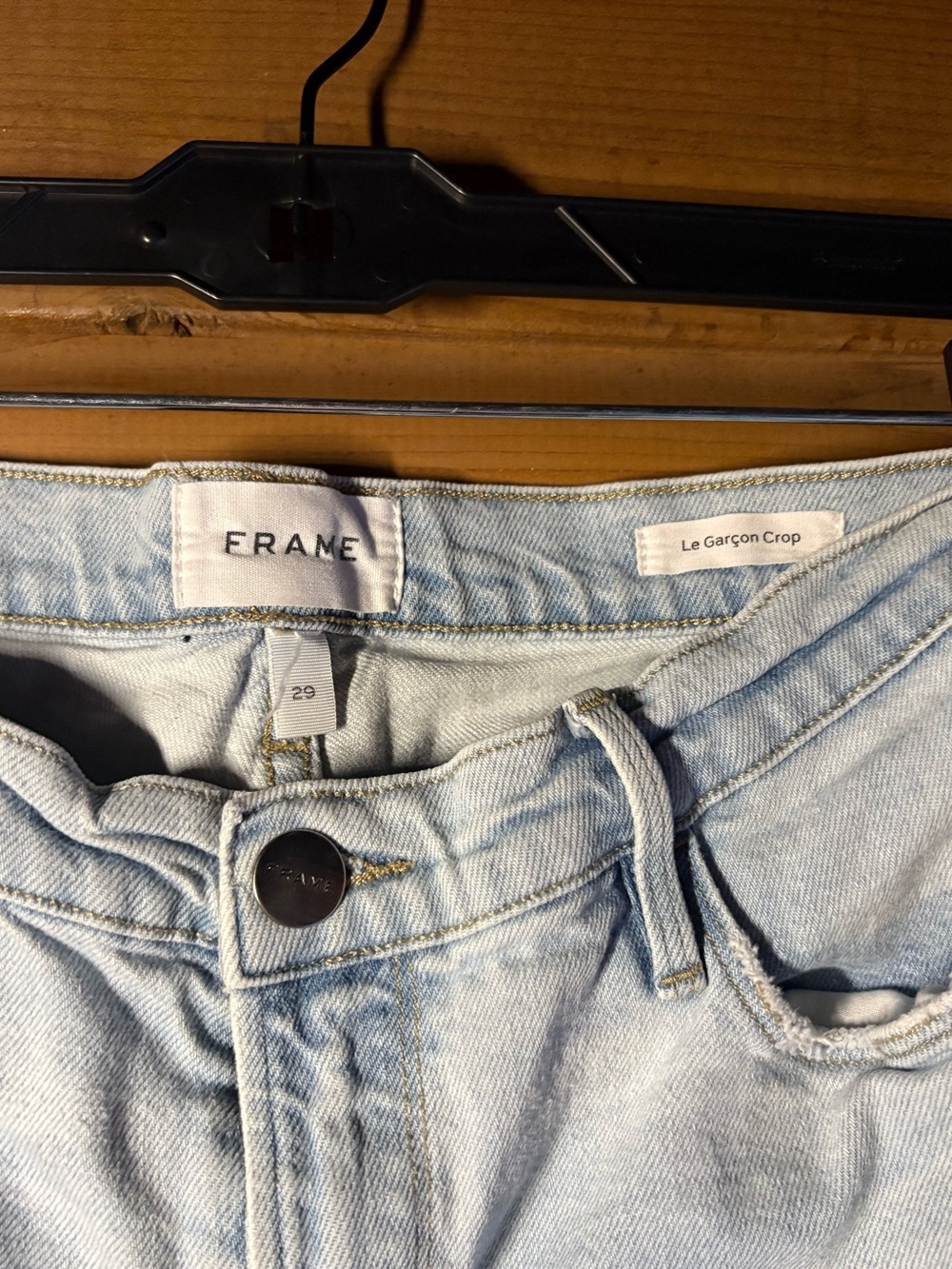 Frame Jeans- Le garçon crop- Size 29- Fall Denim- Distressed Raw Hem - Picture 4 of 14